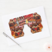 Afrikaanse kaart: Vier het seizoen met cultuur Rechthoekige Sticker (Envelop)