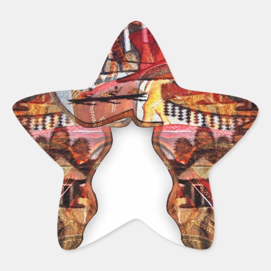 Afrikaanse kaart: Vier het seizoen met cultuur Ster Sticker (Voorkant)