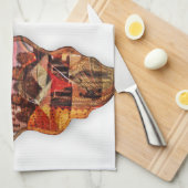 Afrikaanse kaart: vier het seizoen met cultuur theedoek (Quarter Fold)