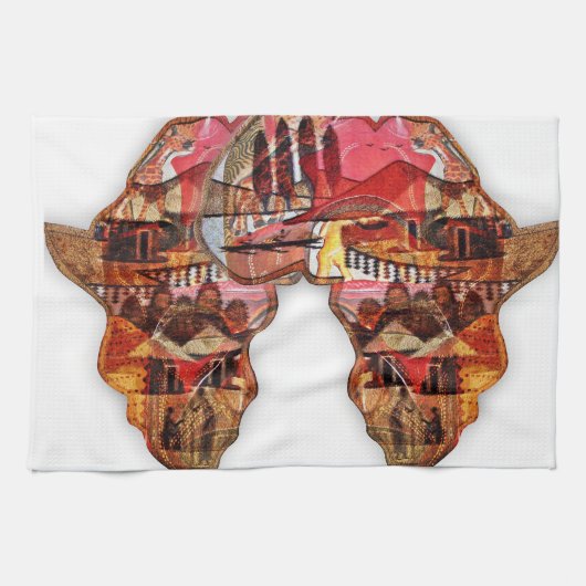 Afrikaanse kaart: vier het seizoen met cultuur theedoek (Horizontaal)
