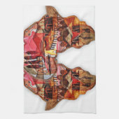 Afrikaanse kaart: vier het seizoen met cultuur theedoek (Verticaal)