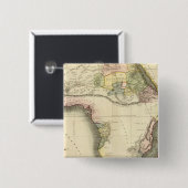 Afrikaanse kaart vierkante button 5,1 cm (Voorkant /achterkant)