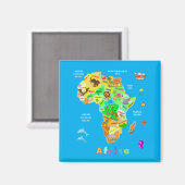 Afrikaanse kaart voor kinderen magneet (Voorkant / Achterkant)