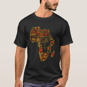 Afrikaanse Kaart Vuist Black History Month Viering T-shirt