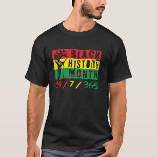 Afrikaanse kaart zwarte geschiedenis maand 3 t-shirt