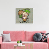 Afrikaanse kaartkunst canvas afdruk (Insitu (Woonkamer))