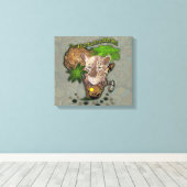 Afrikaanse kaartkunst canvas afdruk (Insitu (Houten vloer))