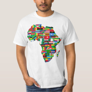 Afrikaanse Kaartvlaggen T-shirt