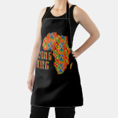 Afrikaanse Kente Art African American Map Black Schort (Insitu)