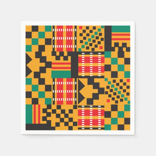 Afrikaanse Kente Designer Papieren servetten (Voorkant)