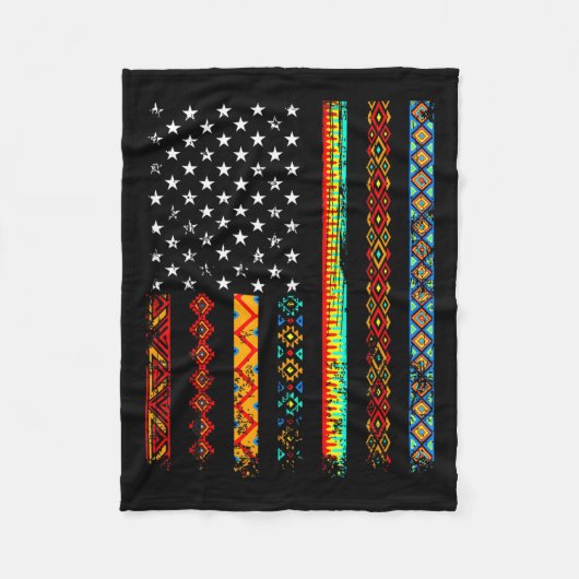 Afrikaanse Kente doek Amerikaanse vlag Afrikaans Z Fleece Deken (Voorkant)