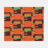 Afrikaanse kente doek print fleece deken (Voorkant (Horizontaal))