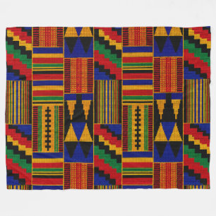 Afrikaanse Kente Doek Stijl Fleece Deken