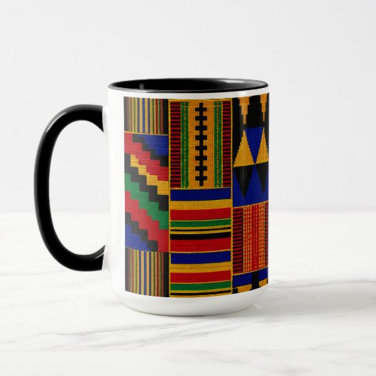 Afrikaanse Kente-stof Mok (Links)