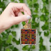 Afrikaanse Kente-stof Sleutelhanger (Hand)
