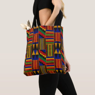 Afrikaanse Kente-stof Tote Bag