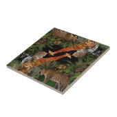 Afrikaanse keramische flora voor wilde dieren tegeltje (Zijkant)