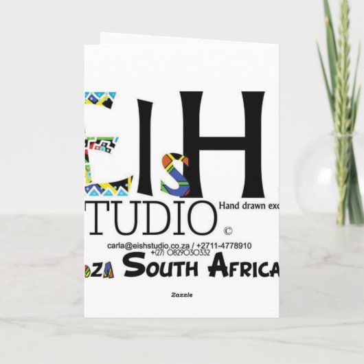 Afrikaanse kerst feestdagen kaart (Achterkant)