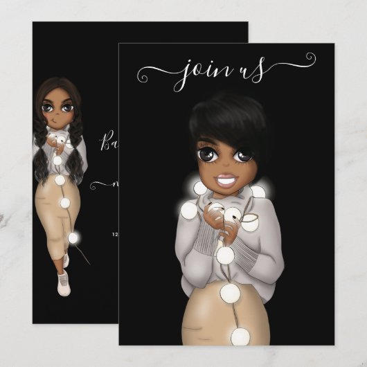 Afrikaanse kerstfeestdag kaart (Voorkant / Achterkant)