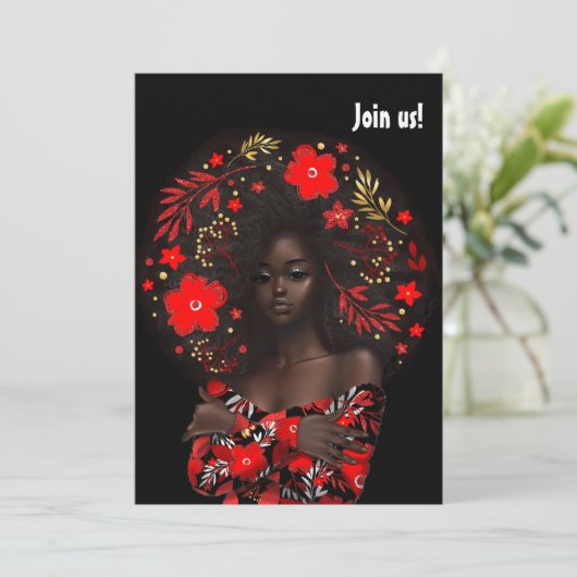 Afrikaanse kerstfeestdag kaart (Staand voorkant)