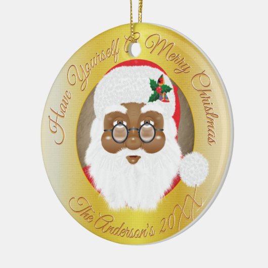 Afrikaanse kerstfeestdag keramisch ornament (Links)