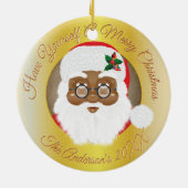 Afrikaanse kerstfeestdag keramisch ornament (Achterkant)