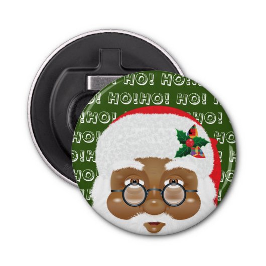 Afrikaanse kerstfeestdag met kerstmis button flesopener (Voorkant)
