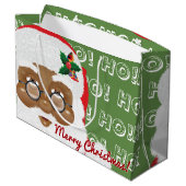 Afrikaanse kerstfeestdag met kerstmis groot cadeauzakje (Achterkant Gekanteld)