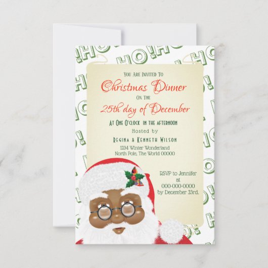 Afrikaanse kerstfeestdag met kerstmis kaart (Voorkant)