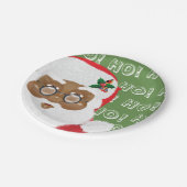 Afrikaanse kerstfeestdag met kerstmis papieren bordje (Gekanteld)