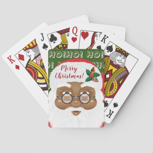 Afrikaanse kerstfeestdag met kerstmis pokerkaarten (Achterkant)