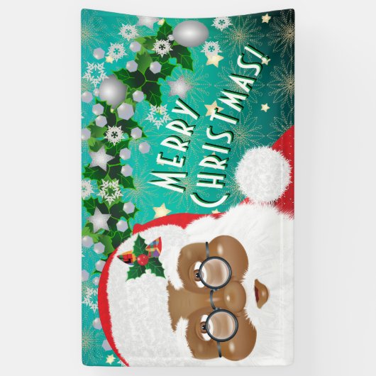 Afrikaanse kerstfeestdag met kerstmis spandoek (Verticaal)