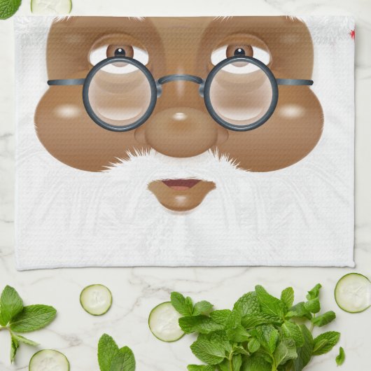 Afrikaanse kerstfeestdag met kerstmis theedoek (Gevouwen)