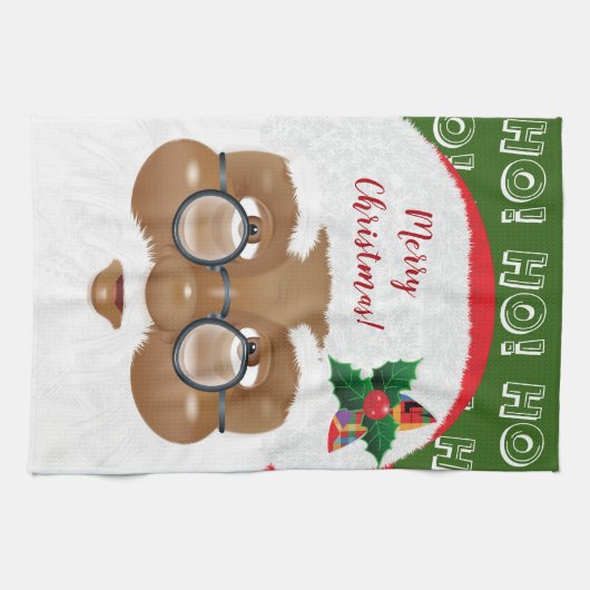 Afrikaanse kerstfeestdag met kerstmis theedoek (Horizontaal)