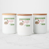 Afrikaanse kerstfeestdag met kerstmis voedselcontainer etiket (Flessen)