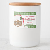 Afrikaanse kerstfeestdag met kerstmis voedselcontainer etiket (Voorkant)