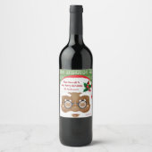 Afrikaanse kerstfeestdag met kerstmis wijn etiket (Voorkant)