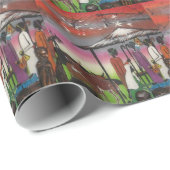 Afrikaanse kerstfeestscène cadeaupapier (Rol Hoek)