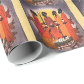 Afrikaanse kerstfeestscène cadeaupapier (Rol Hoek)