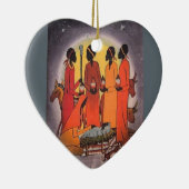 Afrikaanse kerstfeestscène keramisch ornament (Rechts)