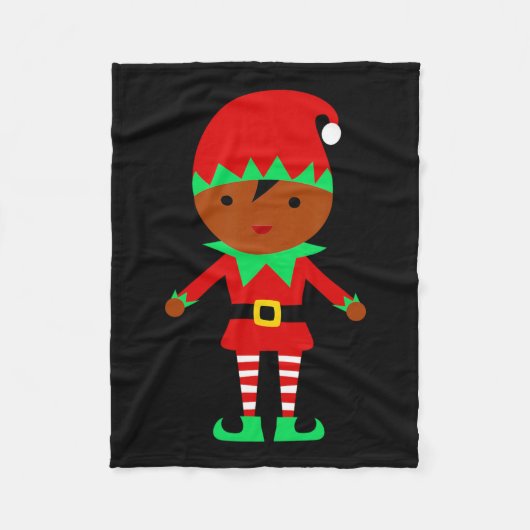 Afrikaanse kerstkerstkerstkerstkerstkerstman Elf Fleece Deken (Voorkant)