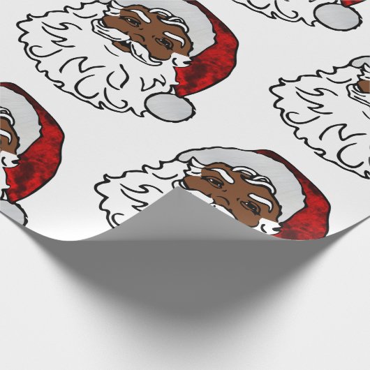 afrikaanse kerstman cadeaupapier (Hoek)