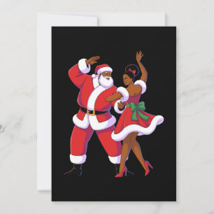 Afrikaanse Kerstman Dansende Kerstvakantie Kerstmi Kaart