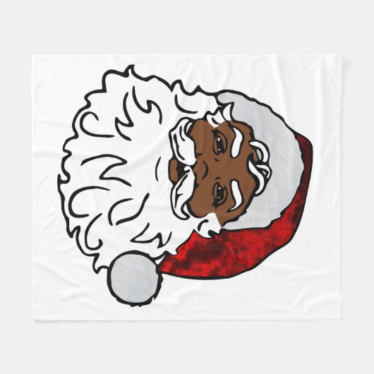 afrikaanse kerstman fleece deken (Voorkant (Horizontaal))