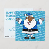 Afrikaanse kerstman Hanukkah Kwanzaa Feestdagenkaart (Voorkant / Achterkant)