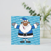 Afrikaanse kerstman Hanukkah Kwanzaa Feestdagenkaart (Staand voorkant)