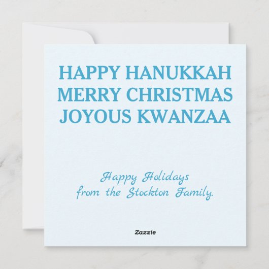 Afrikaanse kerstman Hanukkah Kwanzaa Feestdagenkaart (Achterkant)
