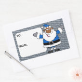 Afrikaanse kerstman Hanukkah Kwanzaa Rechthoekige Sticker (Envelop)