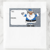 Afrikaanse kerstman Hanukkah Kwanzaa Rechthoekige Sticker (Tas)