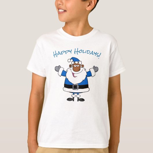 Afrikaanse kerstman Hanukkah Kwanzaa T-shirt (Voorkant)